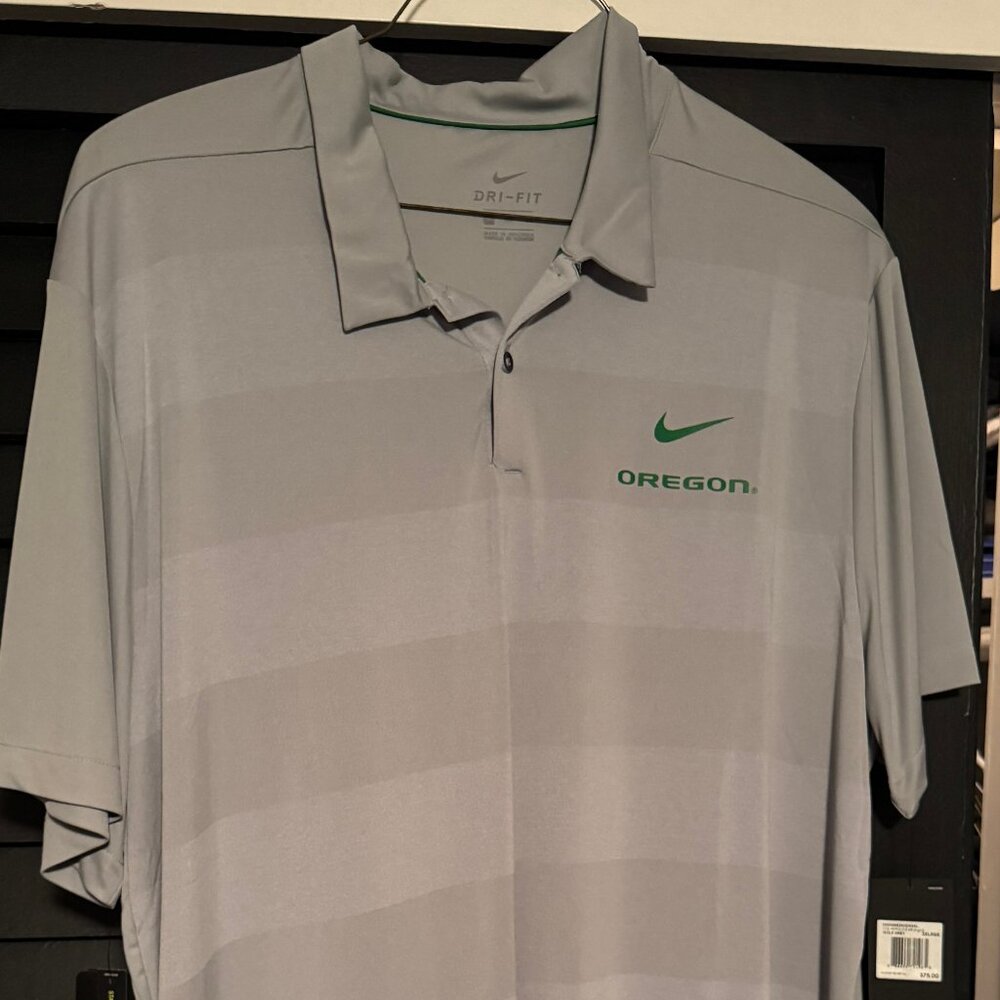 Nike Oregon Ducks 3XL Dri-FIT Golf Polo Short Sleeve Pullover - Gray - New